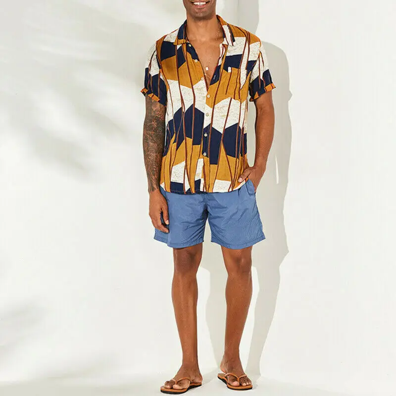 Men Floral Print Short Sleeve Blouse Hawaiian Shirts Summer Beach Holiday Shirt Blouse Tops
Men Floral Print Short Sleeve Blouse Hawaiian Shirts Summer Beach Holiday Shirt Blouse Tops