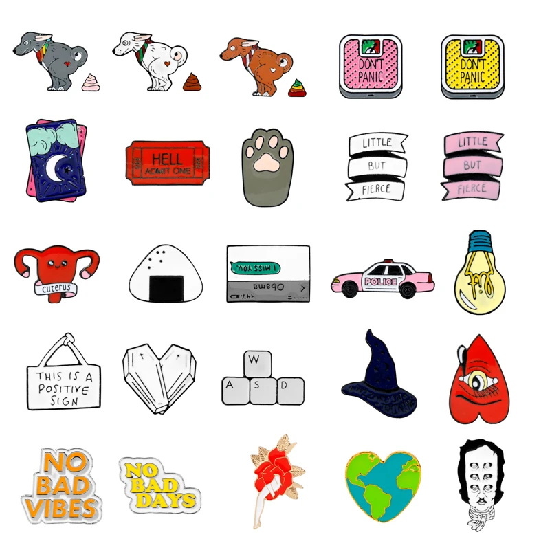 Cartoon Enamel Pins Pets Dogs Womb Uterus Brooch Denim Pins Badge Fashion Jewelry No Bad Days Brooches Lapel pins for Women Men
Cartoon Enamel Pins Pets Dogs Womb Uterus Brooch Denim Pins Badge Fashion Jewelry No Bad Days Brooches Lapel pins for Women Men