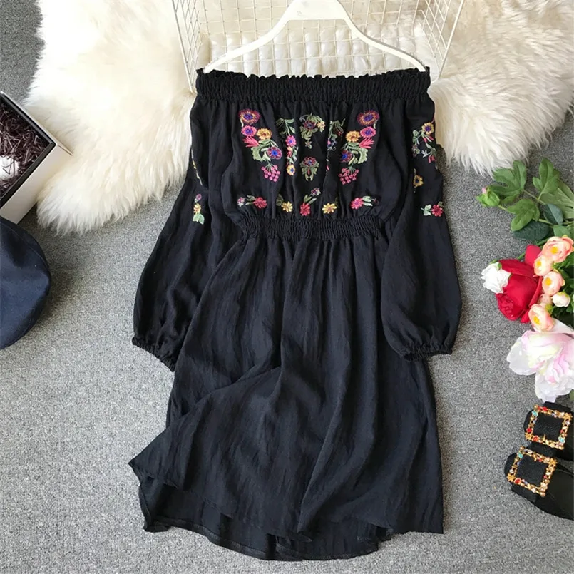 New Off Shoulder Sexy Spring Summer Embroidery Flower Mini Short Dress Party Vestido De Festa Women Casual Long Sleeve Vestidos
New Off Shoulder Sexy Spring Summer Embroidery Flower Mini Short Dress Party Vestido De Festa Women Casual Long Sleeve Vestidos