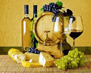 Bread grapes and wine still life painting by numbers on canvas wall pictures for living room home decor
Bread grapes and wine still life painting by numbers on canvas wall pictures for living room home decor