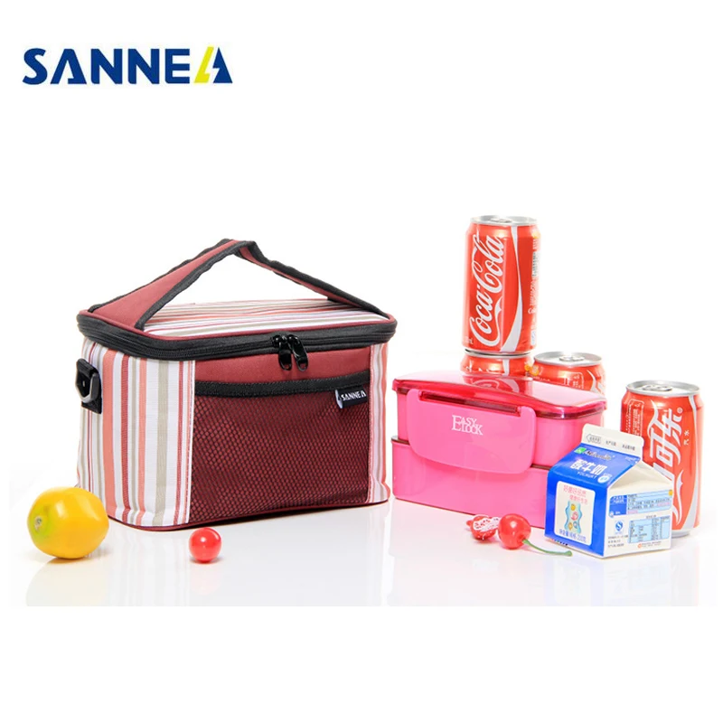 Фото 5L Portable Stripe Oxford Insulated Lunch Bag for Women Men Kids Thermal Picnic Cooler Food Containers Tote |