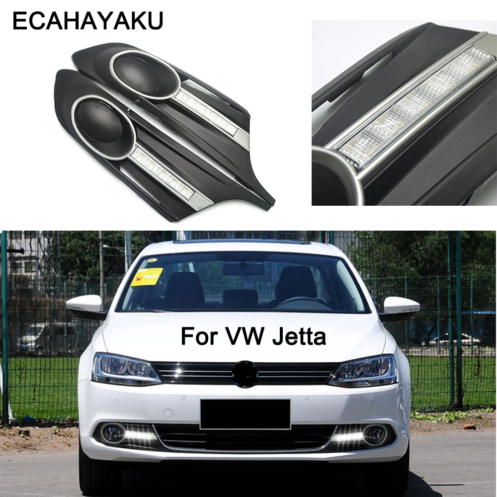 ECAHAYAKU 1Pair DRL For Volkswagen V W J-etta Sagitar 2012 2013 Daytime Running Lights Fog head driving Lamp cover Daylight
ECAHAYAKU 1Pair DRL For Volkswagen V W J-etta Sagitar 2012 2013 Daytime Running Lights Fog head driving Lamp cover Daylight