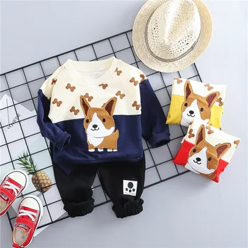 Spring Baby Boys Cartoon Dog Pullover Sweatshirt Tops + Casual Trousers Sport Kids Two Pieces Suits Infant Clothing Sets
Spring Baby Boys Cartoon Dog Pullover Sweatshirt Tops + Casual Trousers Sport Kids Two Pieces Suits Infant Clothing Sets