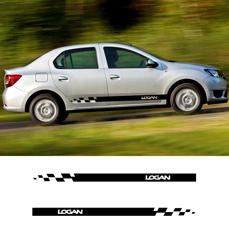 2 PCS Car Side Stripes Side Skirts Graphics Vinyl Sticker Decals Racing Sport Auto Stickers For Dacia Logan Car Styling
2 PCS Car Side Stripes Side Skirts Graphics Vinyl Sticker Decals Racing Sport Auto Stickers For Dacia Logan Car Styling