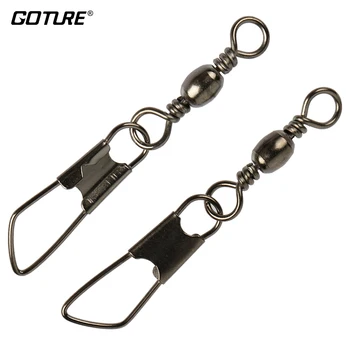Goture 200pcs/lot Barrel Fishing Swivel with Safety Snap Size 10, 8, 4 Fishing Connector Hooks Terminal Fishing Tackle Box
Goture 200pcs/lot Barrel Fishing Swivel with Safety Snap Size 10, 8, 4 Fishing Connector Hooks Terminal Fishing Tackle Box