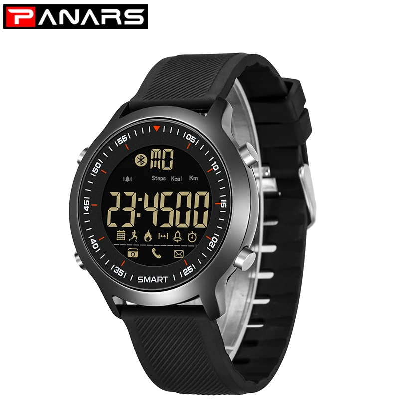 PANARS Male Smart Watch Running Pedometer Diving Outdoor Sports Watch 50M Waterproof LED Digital Men Wristwatch IOS Android
PANARS Male Smart Watch Running Pedometer Diving Outdoor Sports Watch 50M Waterproof LED Digital Men Wristwatch IOS Android