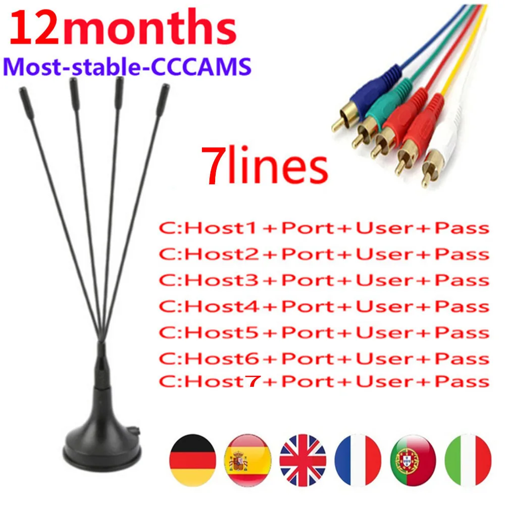 CCCAM Europe Cline 7 lines For Spain uk french Germany Netherland Polsat for Satellte receiver decoder ziggo
CCCAM Europe Cline 7 lines For Spain uk french Germany Netherland Polsat for Satellte receiver decoder ziggo