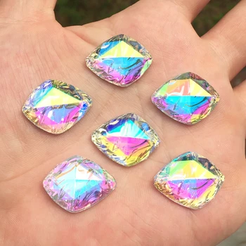 6pcs Sewing Crystal white AB Rhinestones Flat Back Strass Sew On Stones Acrylic Crystals Beads For DIY Wedding Dress 2 hole 
6pcs Sewing Crystal white AB Rhinestones Flat Back Strass Sew On Stones Acrylic Crystals Beads For DIY Wedding Dress 2 hole