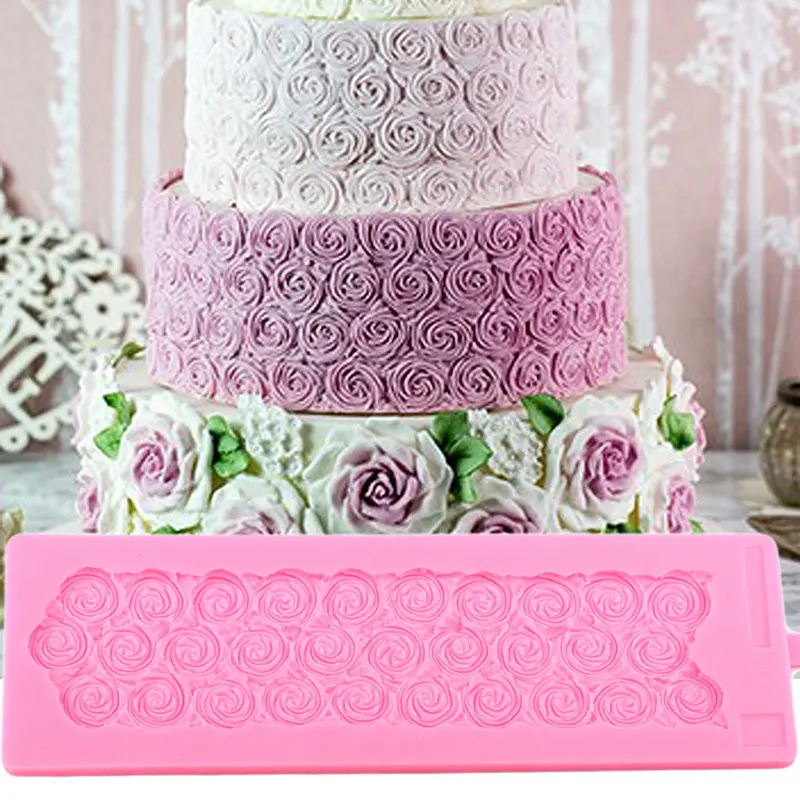 Ruffled Rose Flower Silicone Cake Border Fondant Molds DIY Wedding Cake Decorating Tools Cupcake Candy Chocolate Gumpaste Mould
Ruffled Rose Flower Silicone Cake Border Fondant Molds DIY Wedding Cake Decorating Tools Cupcake Candy Chocolate Gumpaste Mould