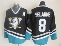 Mighty Ducks Jersey 8 Selanne 13 Selanne 9 Kariya 35 Giguere Stitched Movie Throwback Hockey Jerseys S-3XL Free Shipping image