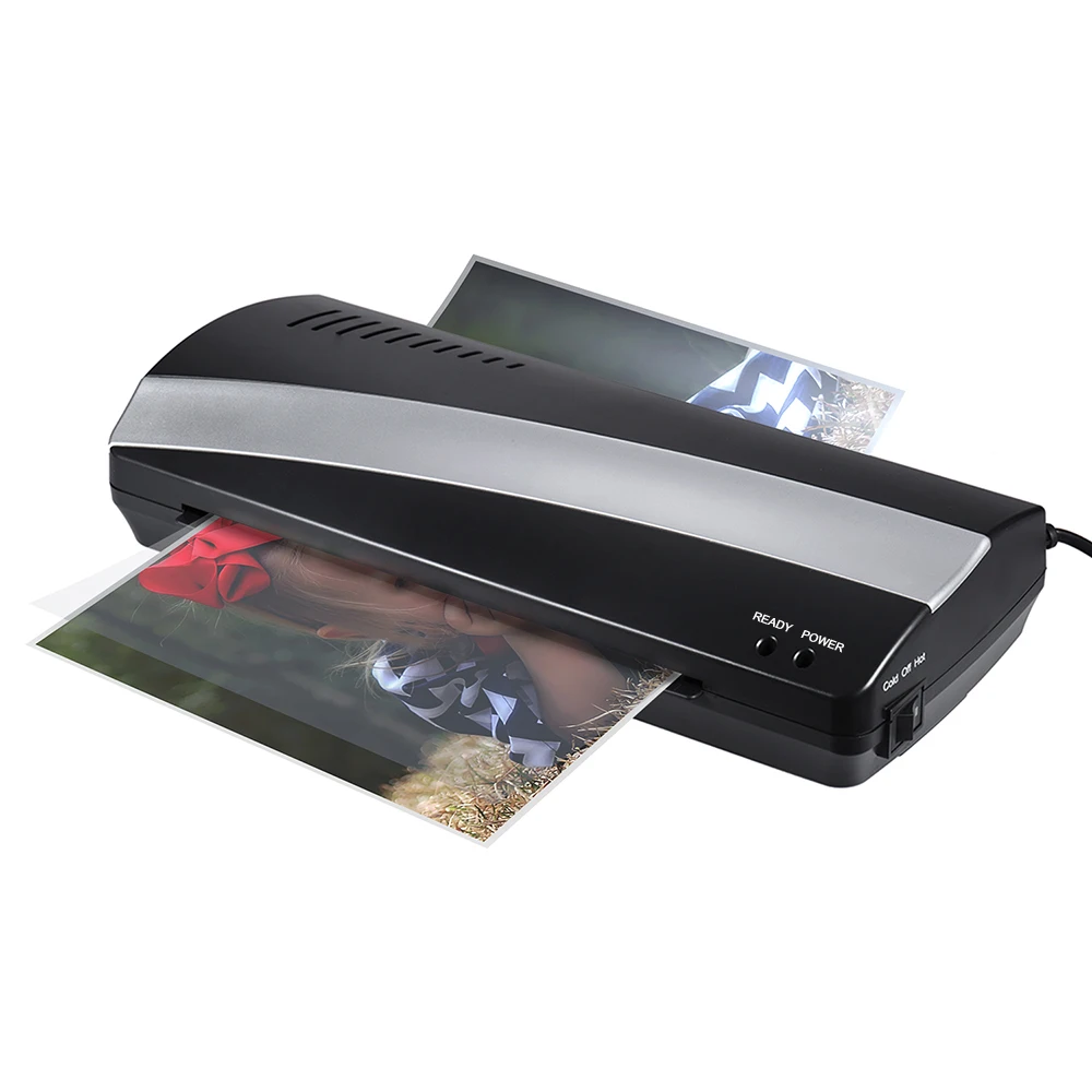 

A4 9" Width Photo Paper Hot and Cold Thermal Laminator Machine Two Roller 3-5min Quick Warm-up Fast Laminating Speed Jam-release