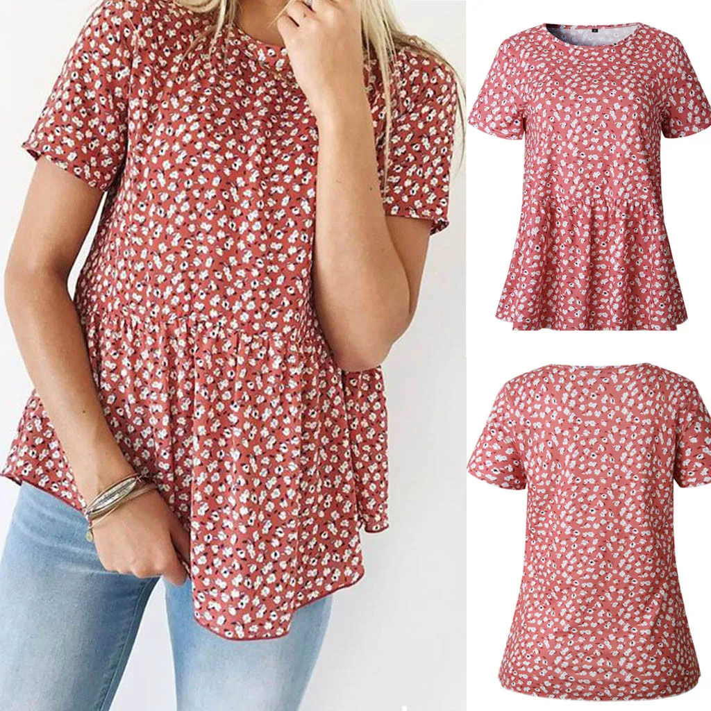 Women Summer Fashion Casual Print Floral Button T Shirt Short Sleeve Tops 2019 New Drop Shipping
Women Summer Fashion Casual Print Floral Button T Shirt Short Sleeve Tops 2019 New Drop Shipping