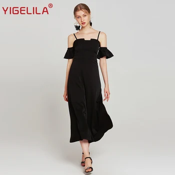 YIGELILA 2019 Summer Women Spaghetti Strap Party Dress Fashion Slash Neck Empire Slim A-line Ankle Length Black Long Dress 63942
YIGELILA 2019 Summer Women Spaghetti Strap Party Dress Fashion Slash Neck Empire Slim A-line Ankle Length Black Long Dress 63942