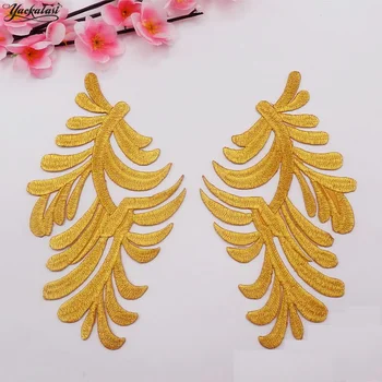 YACKALASI 5 Pairs/Lot Gold Flower Appliqued Lace Trims Mirror Pair Embroidered Patches Iron on Cosplay Lace Silver 20cm*11CM
YACKALASI 5 Pairs/Lot Gold Flower Appliqued Lace Trims Mirror Pair Embroidered Patches Iron on Cosplay Lace Silver 20cm*11CM