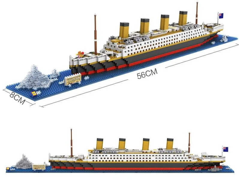Hot Titanic Ship 1860PCS Building Block Toy Titanic 3D Model Children's Educational Gift Toy Compatible with Legoinglys
Hot Titanic Ship 1860PCS Building Block Toy Titanic 3D Model Children's Educational Gift Toy Compatible with Legoinglys