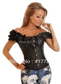 Off Shoulder Overbust Black Corsets Free Shipping ML4049 S/M/L/XL Size Flower Destail Fashion Women Sexy Corsets And Bustiers
Off Shoulder Overbust Black Corsets Free Shipping ML4049 S/M/L/XL Size Flower Destail Fashion Women Sexy Corsets And Bustiers