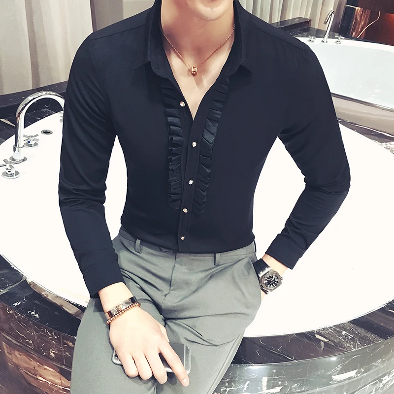 Men Shirt Fashion Slim Solid Color Long-sleeved Shirt Nightclub Bar Barber Shirt High-end Business Casual Evening Dress Shirt
Men Shirt Fashion Slim Solid Color Long-sleeved Shirt Nightclub Bar Barber Shirt High-end Business Casual Evening Dress Shirt