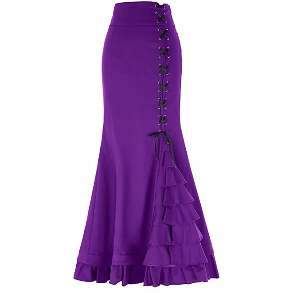 2019 Fashion Vintage Long Mermaid Skirt Solid Color Women Sexy Lace Up Maxi Skirt Bodycon Slim Elegant Long Skirt
2019 Fashion Vintage Long Mermaid Skirt Solid Color Women Sexy Lace Up Maxi Skirt Bodycon Slim Elegant Long Skirt