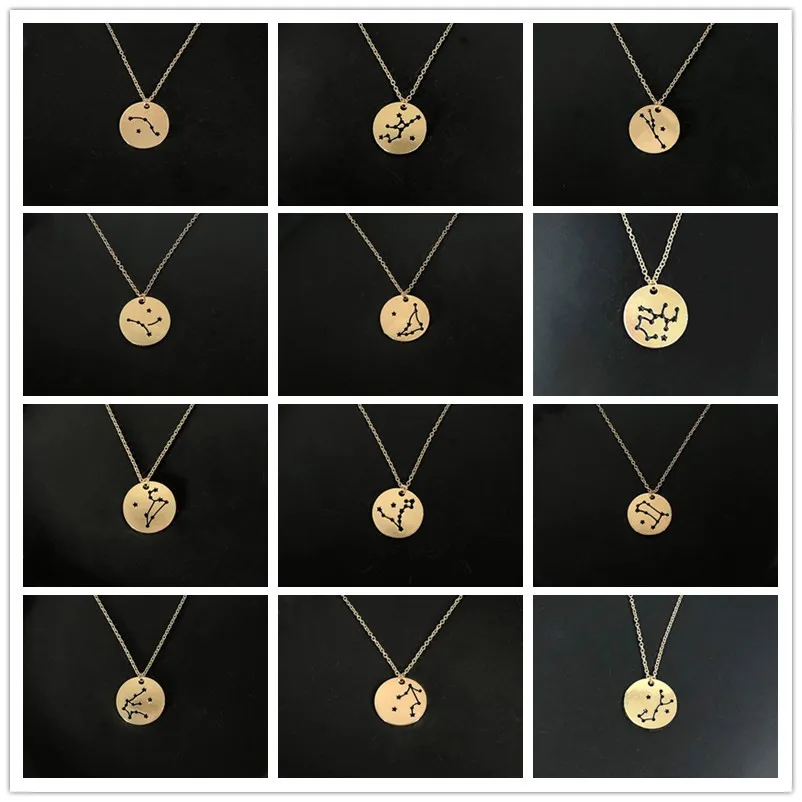 A Set Aries Taurus Gemini Cancer Leo Virgo Libra Scorpio Sagittarius Capricorn Aquarius Pisces Horoscope Constellation Necklace
A Set Aries Taurus Gemini Cancer Leo Virgo Libra Scorpio Sagittarius Capricorn Aquarius Pisces Horoscope Constellation Necklace