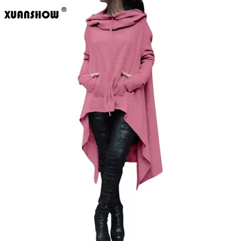 XUANSHOW Autumn Winter Women Irregular Draw Cord Coat Long Sleeve Loose Casual Poncho Hooded Pullover Long Hoodies Sweatshirts
XUANSHOW Autumn Winter Women Irregular Draw Cord Coat Long Sleeve Loose Casual Poncho Hooded Pullover Long Hoodies Sweatshirts