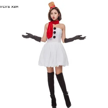 New Cute White Women Halloween Snowman Costumes Female Christmas Cosplay Carnival Purim Masquerade Party stage performance dress
New Cute White Women Halloween Snowman Costumes Female Christmas Cosplay Carnival Purim Masquerade Party stage performance dress