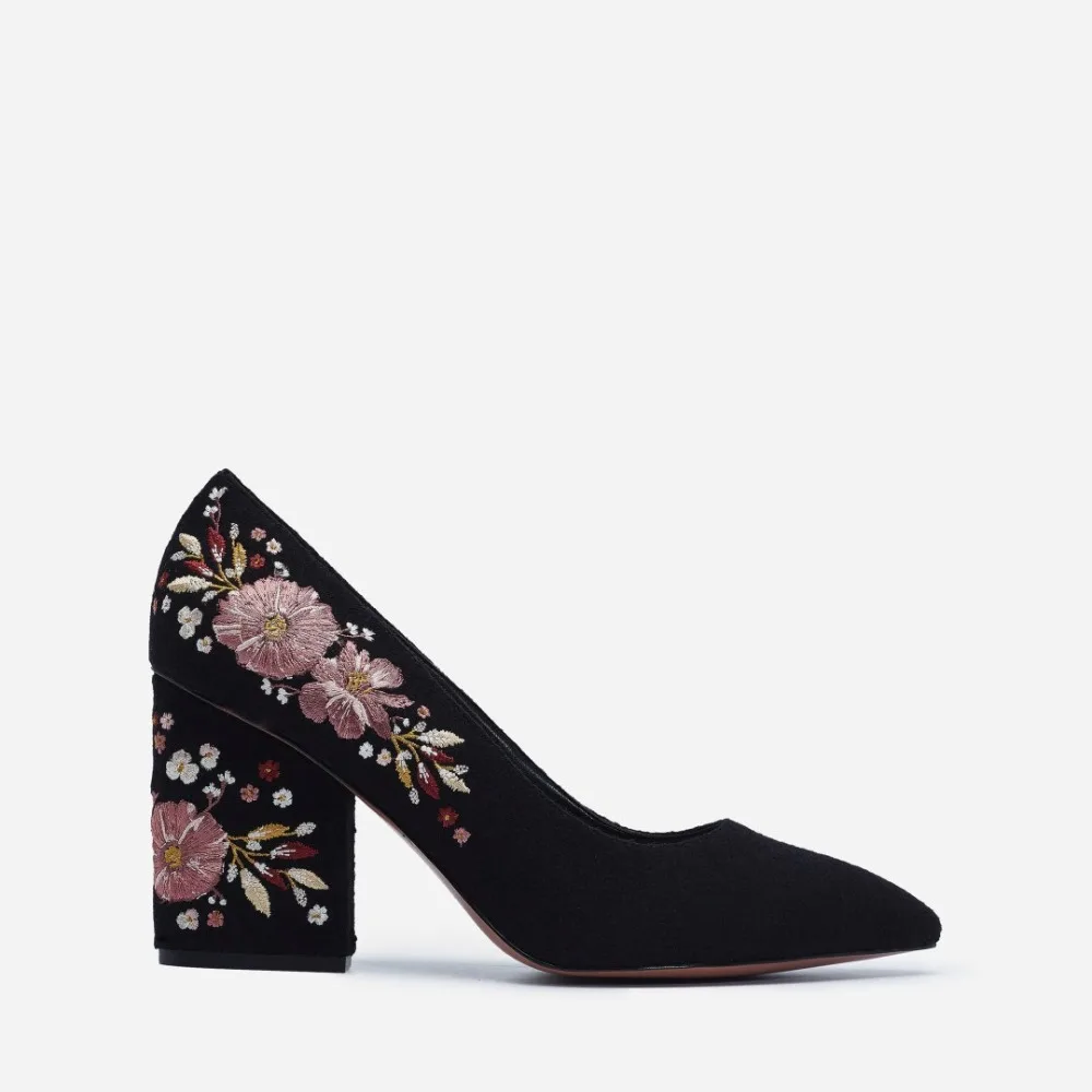 Boussac Flower Embroider Women Pumps High Heels Sexy Pointed Toe High Heels Shoes Elegant Office Ladies Work Shoes SWB0124
Boussac Flower Embroider Women Pumps High Heels Sexy Pointed Toe High Heels Shoes Elegant Office Ladies Work Shoes SWB0124