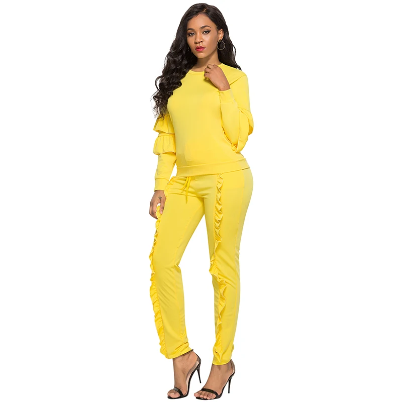 XXXL Plus Size 2 Two Piece Sets Women Tracksuit Women Fashion Long Sleeve Top And Pants Suit Runway Elegant Ruffles Loungewear
XXXL Plus Size 2 Two Piece Sets Women Tracksuit Women Fashion Long Sleeve Top And Pants Suit Runway Elegant Ruffles Loungewear
