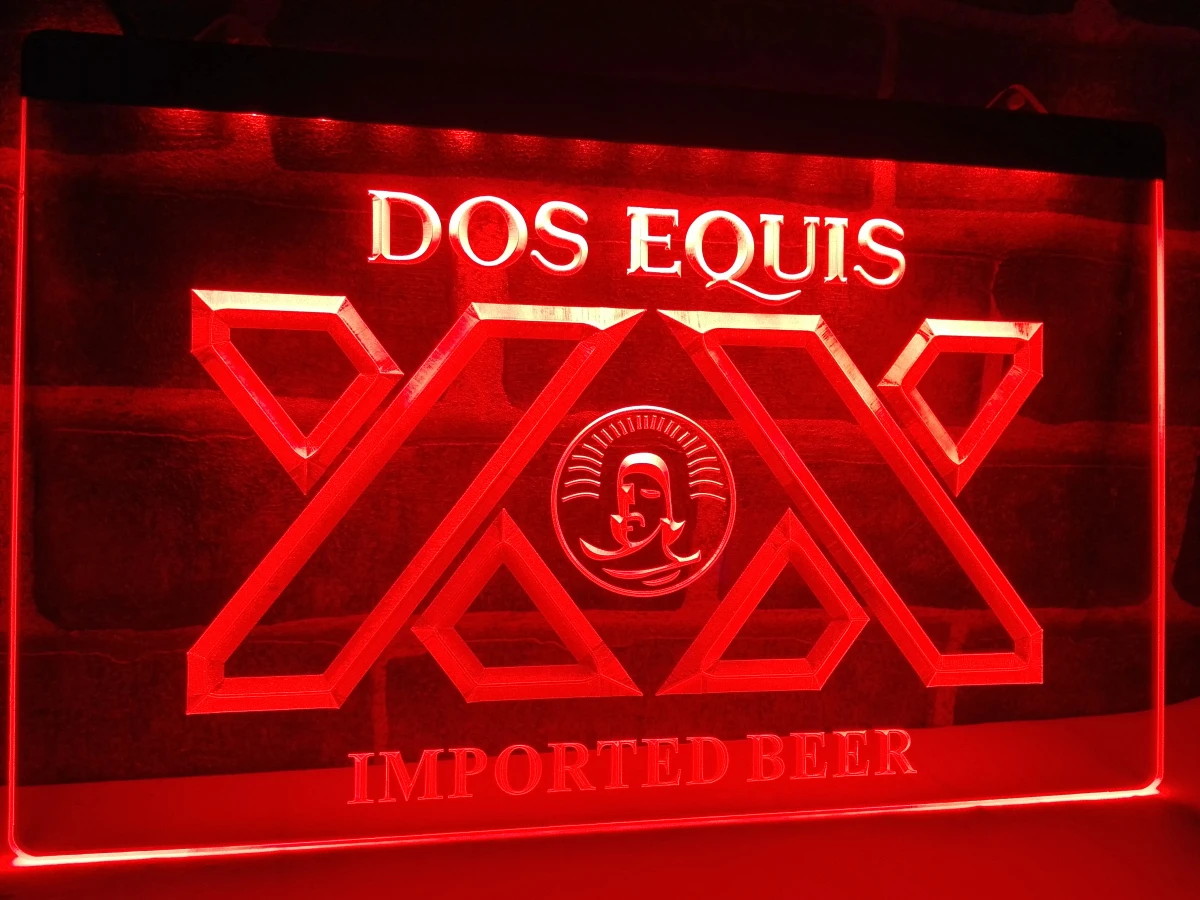 LE042- Dos Equis светильник вной Бар Паб Ресторан световой знак домашний декор ремесла |
