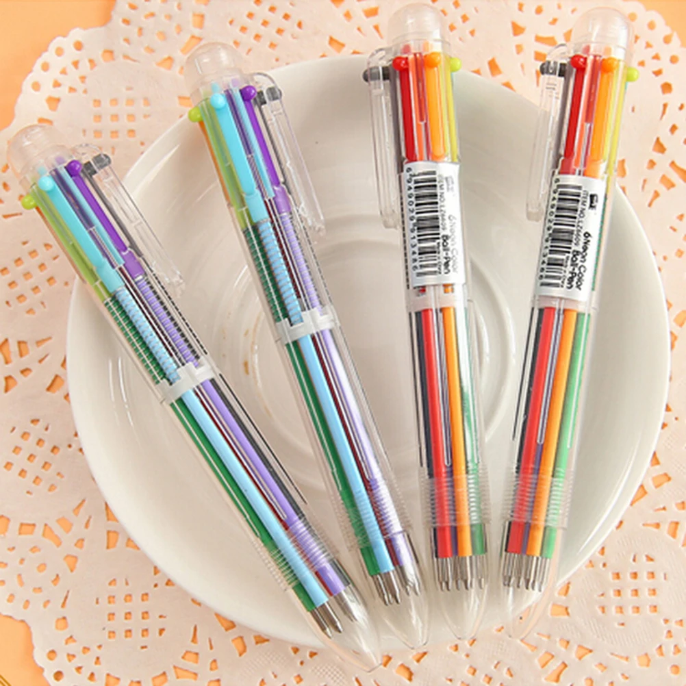 1PC Multifunction 6 Color refills Ballpoint Pen creative writing colorful multi cute Ball point Pens office school stationery
1PC Multifunction 6 Color refills Ballpoint Pen creative writing colorful multi cute Ball point Pens office school stationery