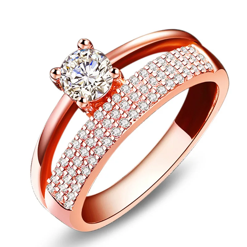 Top Selling High Quality Austrian Crystal 2 Round Rose Gold Color Fashion CZ Cubic Zirconia Wedding Rings women wedding jewelry
Top Selling High Quality Austrian Crystal 2 Round Rose Gold Color Fashion CZ Cubic Zirconia Wedding Rings women wedding jewelry