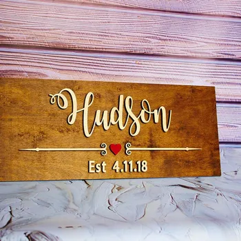 Creative Retro Wooden Christmas Gift For Couple Wood Family Sign Simple 3D Custom Family Sign Last Name Sign Wedding Sign Board 
Creative Retro Wooden Christmas Gift For Couple Wood Family Sign Simple 3D Custom Family Sign Last Name Sign Wedding Sign Board