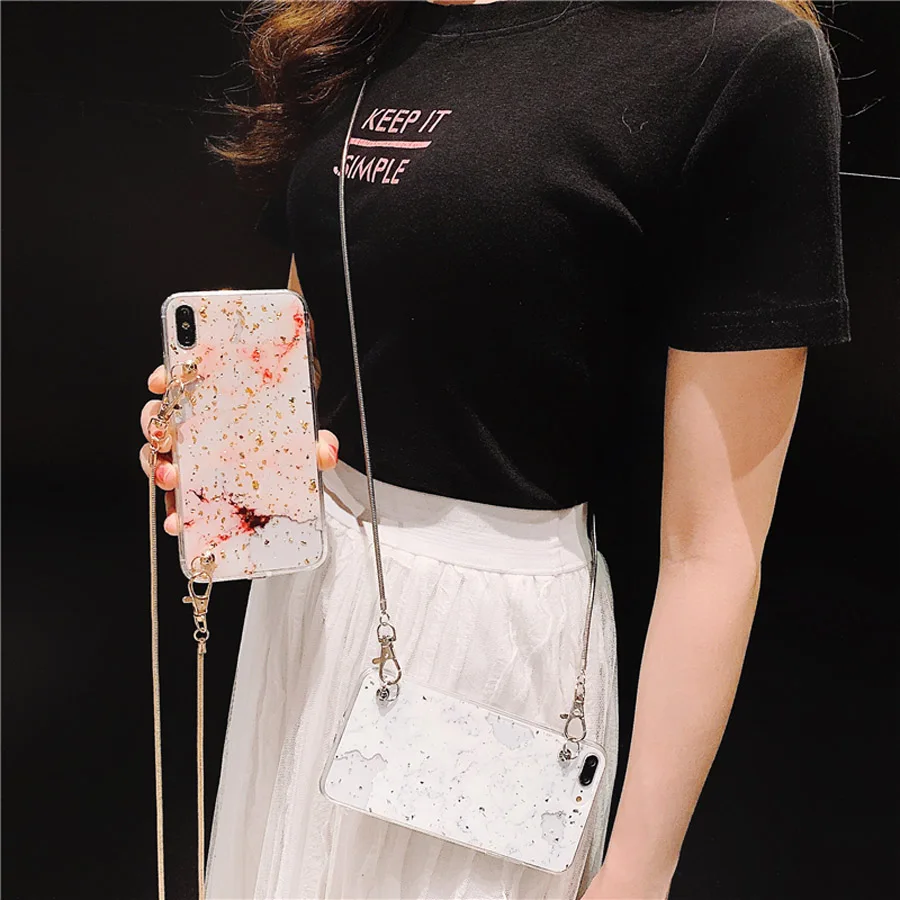 glitter foil marble shoulder chain strap case for iphone 8 7 6 6S plus X XR XS MAX case cover fashion bling transparent soft she
glitter foil marble shoulder chain strap case for iphone 8 7 6 6S plus X XR XS MAX case cover fashion bling transparent soft she