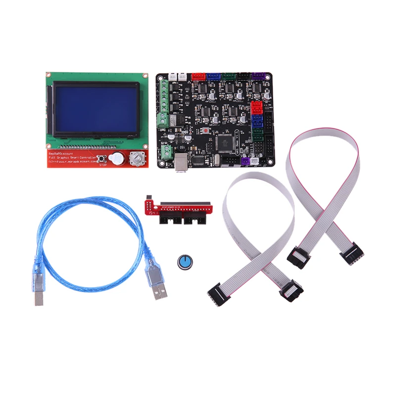 3D Printer Parts Mother Motherboard Kit with 12864 LCD Display Screen Control Board for MKS BASE V1.5 Compatible for Ramps1.4
3D Printer Parts Mother Motherboard Kit with 12864 LCD Display Screen Control Board for MKS BASE V1.5 Compatible for Ramps1.4