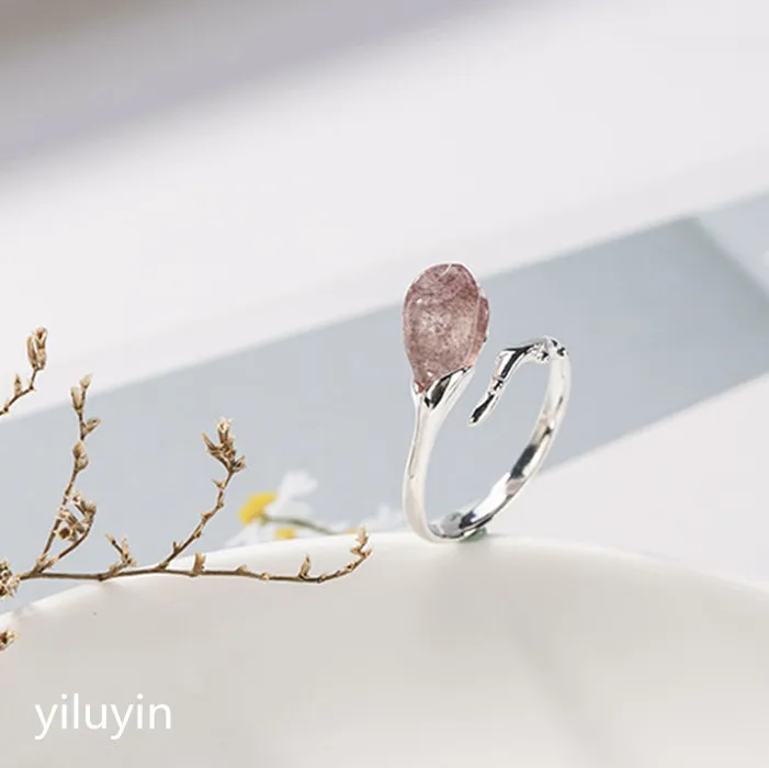 KJJEAXCMY boutique jewelry S925 pure silver, natural strawberry crystal tulips ring, simple personality, women crystal ring orna
KJJEAXCMY boutique jewelry S925 pure silver, natural strawberry crystal tulips ring, simple personality, women crystal ring orna
