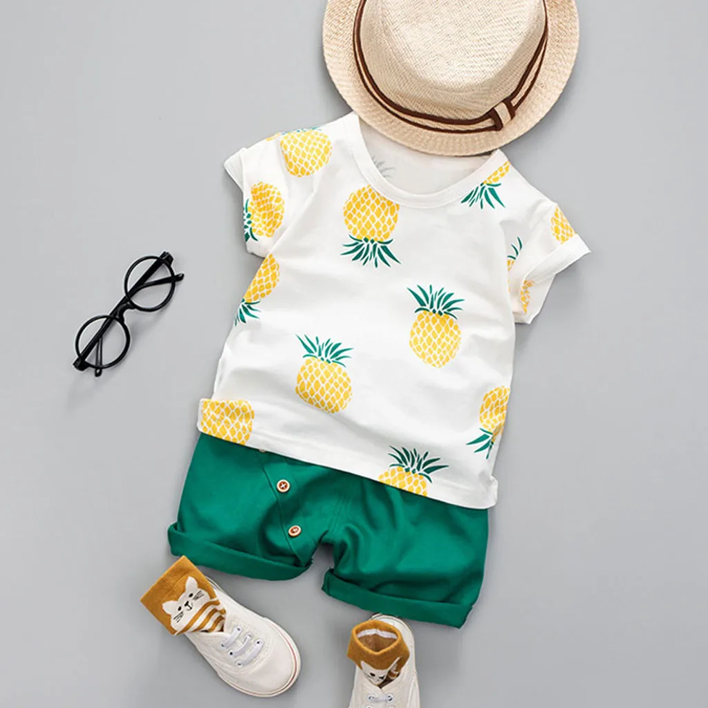 TELOTUNY Boys Summer Clothing Set Toddler Baby Kids Boys Pineapple T-shirt Tops Solid Short Casual Outfit Set #40
TELOTUNY Boys Summer Clothing Set Toddler Baby Kids Boys Pineapple T-shirt Tops Solid Short Casual Outfit Set #40