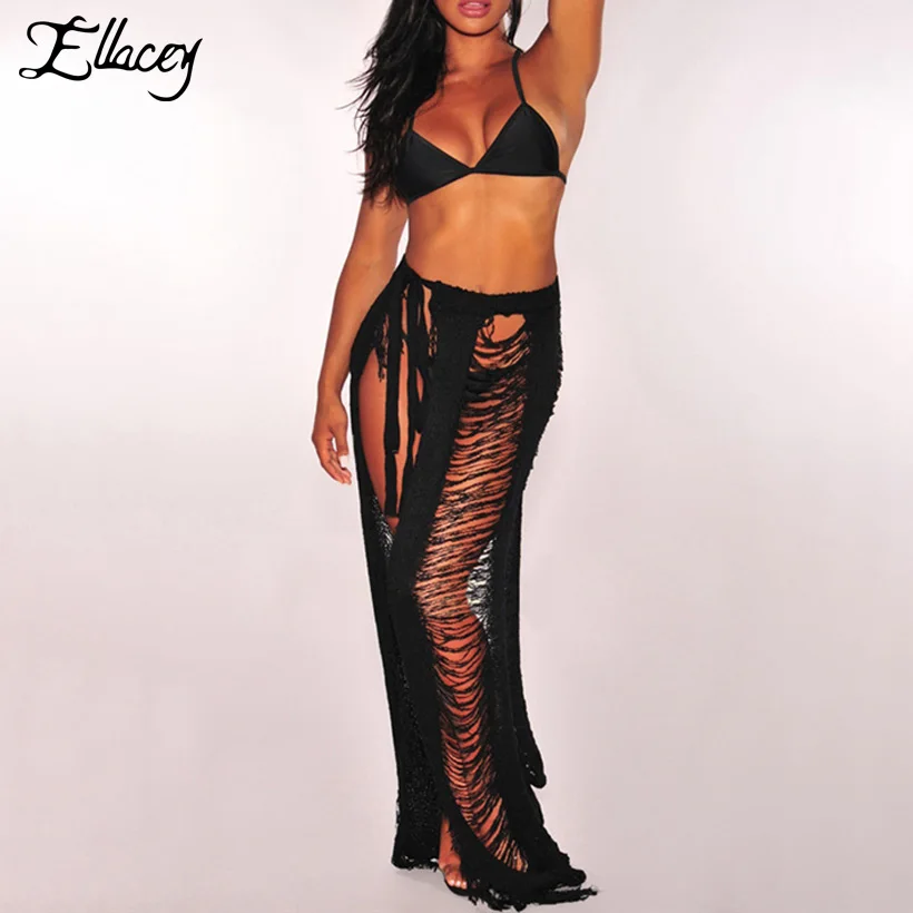 Ellacey 2019 New Sexy Women's Smock Long Skirt Crochet Snap Tassel Hollow Out Transparent Knit Tie Skirt Summer Beach Skirts
Ellacey 2019 New Sexy Women's Smock Long Skirt Crochet Snap Tassel Hollow Out Transparent Knit Tie Skirt Summer Beach Skirts
