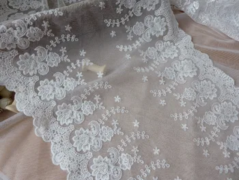 3 Yards 13.8" Wide Ivory White Embroidery Floral Lace Trim Gorgeous Cotton Tulle Lace Fabric For Sewing Craft,Costume Design
3 Yards 13.8" Wide Ivory White Embroidery Floral Lace Trim Gorgeous Cotton Tulle Lace Fabric For Sewing Craft,Costume Design