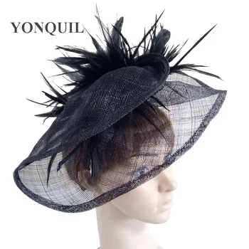 black church sinamay fascinators hairpins with Plump feather bridal hair accessory derby kentucky millinery cocktail hats MYQ032
black church sinamay fascinators hairpins with Plump feather bridal hair accessory derby kentucky millinery cocktail hats MYQ032
