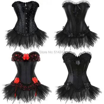 Corset Dress Lace Corset Party Dress With Mini Tutu Skirt Set Fancy Women Dress Gothic Bustiers Plus Size S-6XL
Corset Dress Lace Corset Party Dress With Mini Tutu Skirt Set Fancy Women Dress Gothic Bustiers Plus Size S-6XL