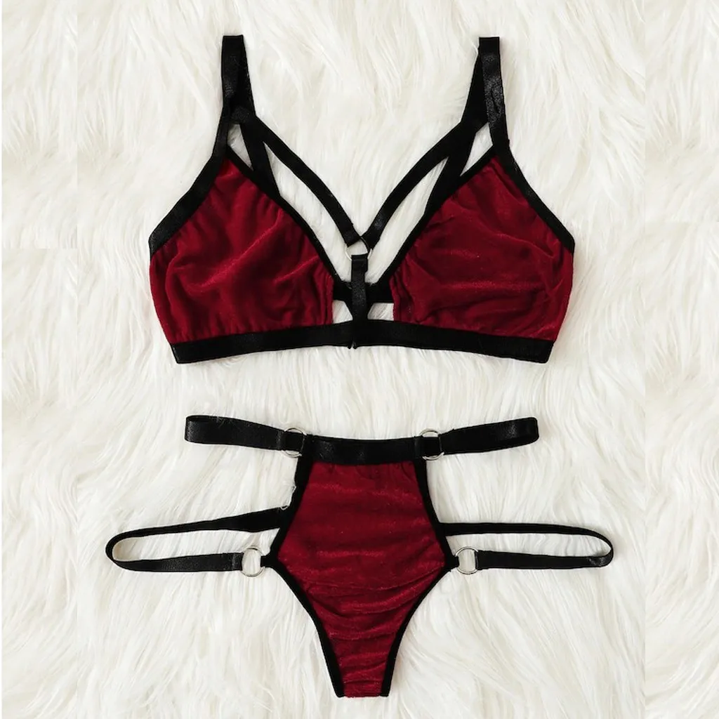 MUQGEW Fashion Solid Push Up Bra Sexy Lingerie Sexy Women Ring Hollow Velvet Lingerie Set Bra With Thong Bandage Underwear#y4
MUQGEW Fashion Solid Push Up Bra Sexy Lingerie Sexy Women Ring Hollow Velvet Lingerie Set Bra With Thong Bandage Underwear#y4