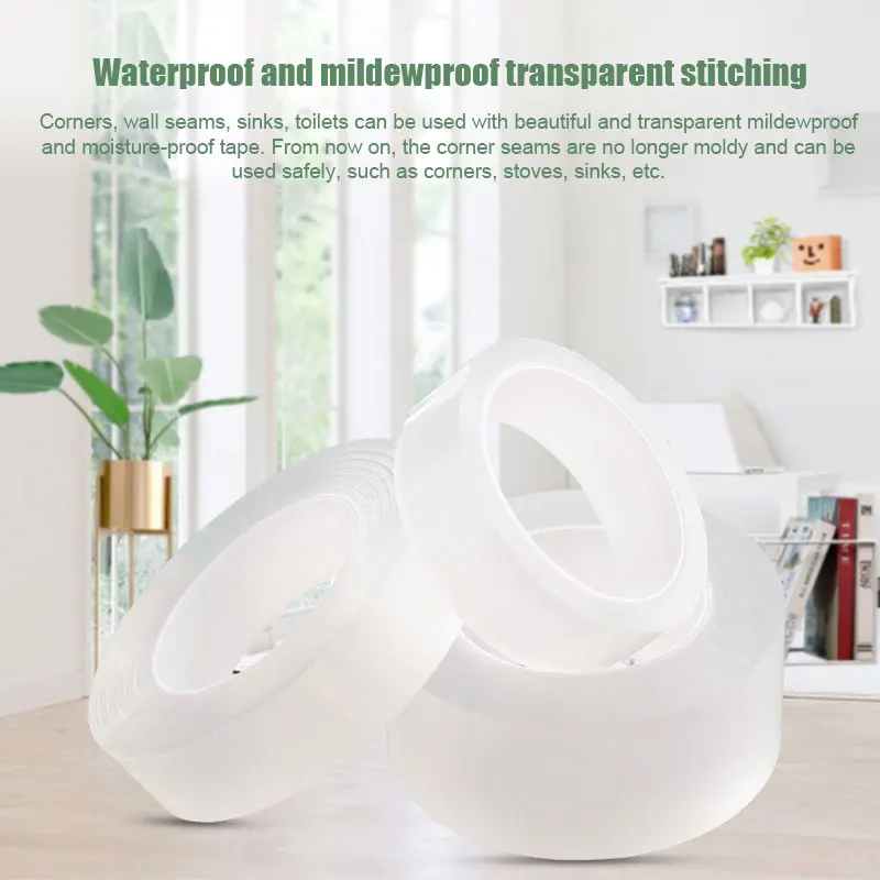 Kitchen Self Adhesive Tape Ceramic Sticker Waterproof Anti-moisture Stickers Bathroom Wall Corner Line Sink Transparent Stickers
Kitchen Self Adhesive Tape Ceramic Sticker Waterproof Anti-moisture Stickers Bathroom Wall Corner Line Sink Transparent Stickers