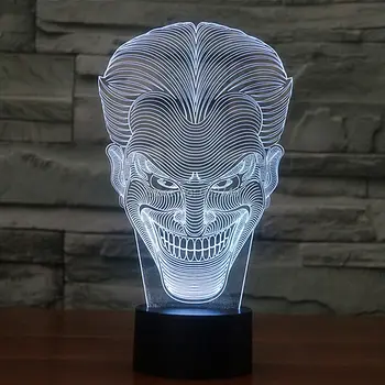 Free Shipping Color changing Hallowmas Smile Jack Ghost 3D Acrylic LED Night Light with USB table Lamp of lamparas 3d led
Free Shipping Color changing Hallowmas Smile Jack Ghost 3D Acrylic LED Night Light with USB table Lamp of lamparas 3d led