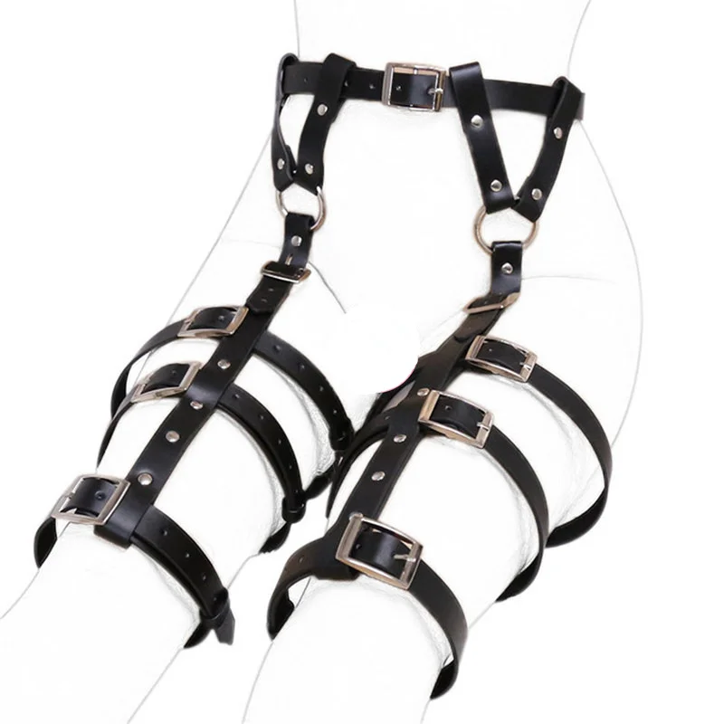 Harajuku Punk PU Leather Garter Belt Bondage Sexy Lingerie Women Goth Latex Suspender Belt Leg Harness Pole Dance Sexy Costumes
Harajuku Punk PU Leather Garter Belt Bondage Sexy Lingerie Women Goth Latex Suspender Belt Leg Harness Pole Dance Sexy Costumes