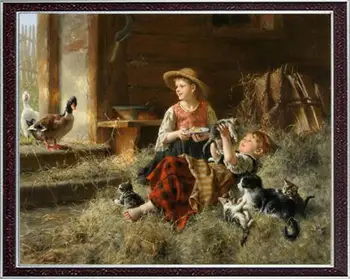 oneroom Cross Stitch Kits 14CT Unprinted People Farmyard Cute girl and Cats For Embroidered Handmade Art DMC Counted Set Wall
oneroom Cross Stitch Kits 14CT Unprinted People Farmyard Cute girl and Cats For Embroidered Handmade Art DMC Counted Set Wall