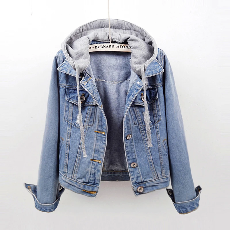 Hooded denim jacket female 2019 spring new slim long-sleeved student short jacket women casual jean coat 1941
Hooded denim jacket female 2019 spring new slim long-sleeved student short jacket women casual jean coat 1941