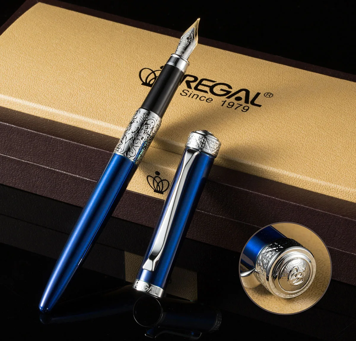 Regal Prince Commemoration Collection Fountain Pen, Germany Iridium Medium Nib Business Graduation Gift Pen Noble Blue Color
Regal Prince Commemoration Collection Fountain Pen, Germany Iridium Medium Nib Business Graduation Gift Pen Noble Blue Color