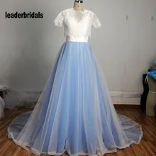 Buy Plus Size Wedding Dress With Royal Blue And Get Free Shipping