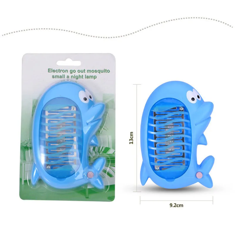Chiclits Dolphin Shape Mosquito Killer Light LED Socket Electric Household Pest Repellent Lamp 220V EU Plug Bug Zapper For Baby (1)
