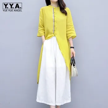 Plus Size Loose Fit Short Sleeve Top & Calf-Length Pants Two Piece Set Summer 2020 Fashion Wide Leg Pants Set Yellow T-Shirt
Plus Size Loose Fit Short Sleeve Top & Calf-Length Pants Two Piece Set Summer 2020 Fashion Wide Leg Pants Set Yellow T-Shirt