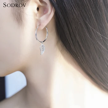 Trendy Women's Silver Genuine 925 Sterling Silver Round & Leaf Hoop Earrings High Jewelry NewYear & Valentine's Day Gift HE026
Trendy Women's Silver Genuine 925 Sterling Silver Round & Leaf Hoop Earrings High Jewelry NewYear & Valentine's Day Gift HE026